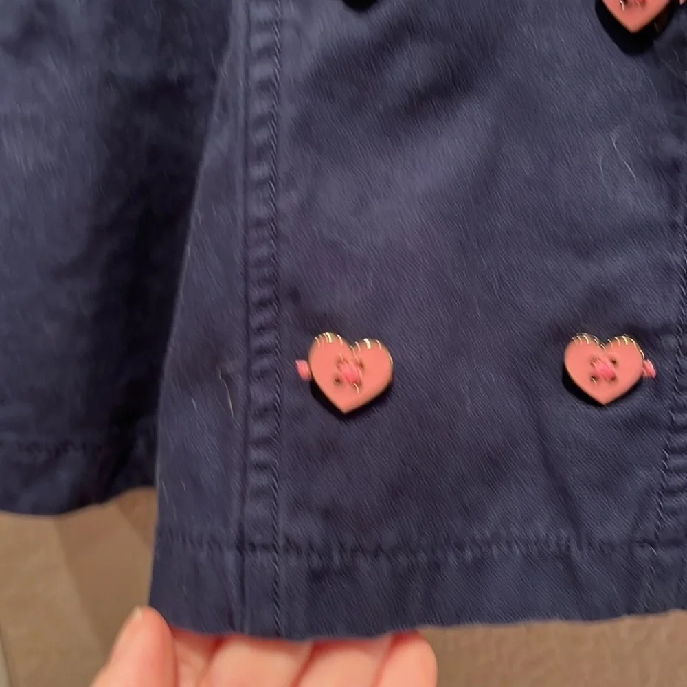 Gymboree Smart Kitty Navy Pink Heart Jumper Dress Size 3-6 Months